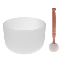 8 Zoll Chakra Frosted Quartz Kristall Gesangsschale Wollfilz Schlägel Yoga Schale Meditationszubehör