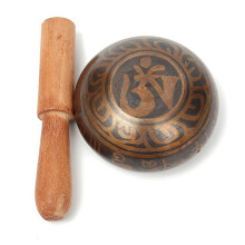 Gilt Bronze Tibetische Yoga Klangschale Buddhistische Resonanz Chakra Meditation mit Hammered