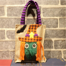 Borsa in lino a forma di zucca per Halloween borsa in lino per bambini festa in costume borsa per raccogliere caramelle borsa regalo.