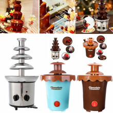 4 - stöckiger 170 W Schokoladenfonduebrunnen Maker beheizte Schmelzmaschine für Weihnachtsfeiern