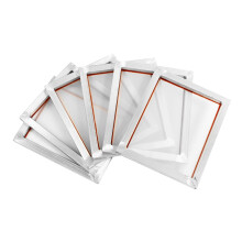 6Pz 14''x10'' Telaio per Stampa Serigrafica in Lega di aluminum con 110 Maglia Bianca