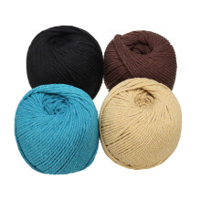 4 Farben 4 mm 110 m natürliche Baumwollzwirn Schnur Makramee Leinen Jute DIY geflochtenes Draht Handwerk