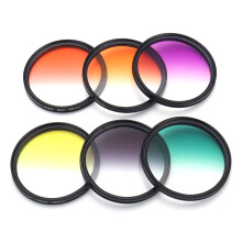 6Pezzi/Set Kit di Filtri Colorati Graduati da 58mm per Obiettivo della Fotocamera Canon EOS 1100D 600D