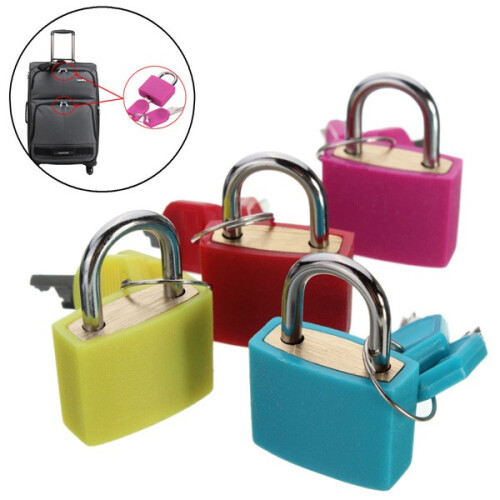 Mini lucchetto in ottone da viaggio con 2 chiavi Set per valigia borsa sicura e protetta 2