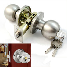 Set di maniglie rotonde per porte da bathroom in steel inossidabile con serratura d'ingresso e chiave