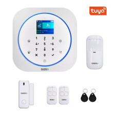 GUUDGO Tuya APP Sistema di Allarme di Sicurezza Domestica Smart WiFi GSM Rilevatore Allarme Casa 433MHz Compatibile con Alexa Google IFTTT