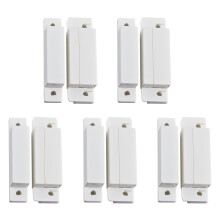 5Pz/Confezione Interruttore Magnetico per Porta e Finestra Cablato per Sistema di Allarme Cablato PTSN GSM Rilevatore di Porta