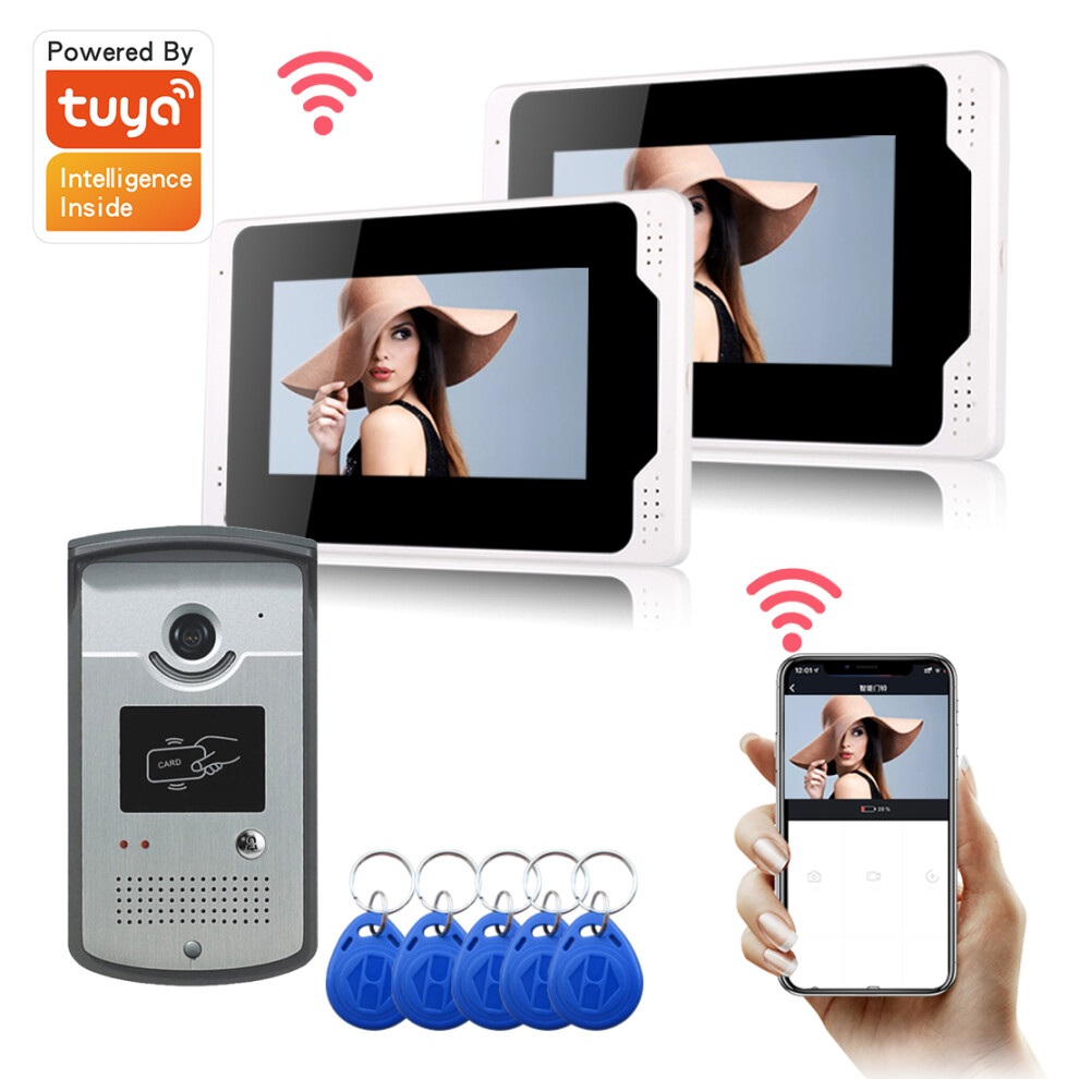 Ennio 701Meid12 Tuya App Remote Unlock Visual Intercom 7 Inch 1080P Monitor Wifi Video Doorbell Door Lock Intercom System Doorbell 6901249544963
