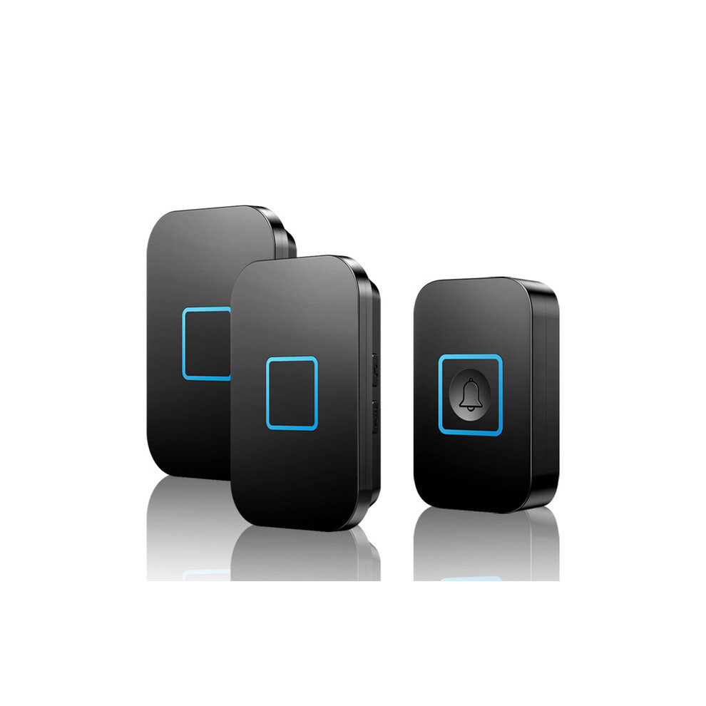 Cacazi A88 Wireless Waterproof Doorbell Led Light 300M Remote 1 Button 2 Receiver Calling Bell 6900061831930