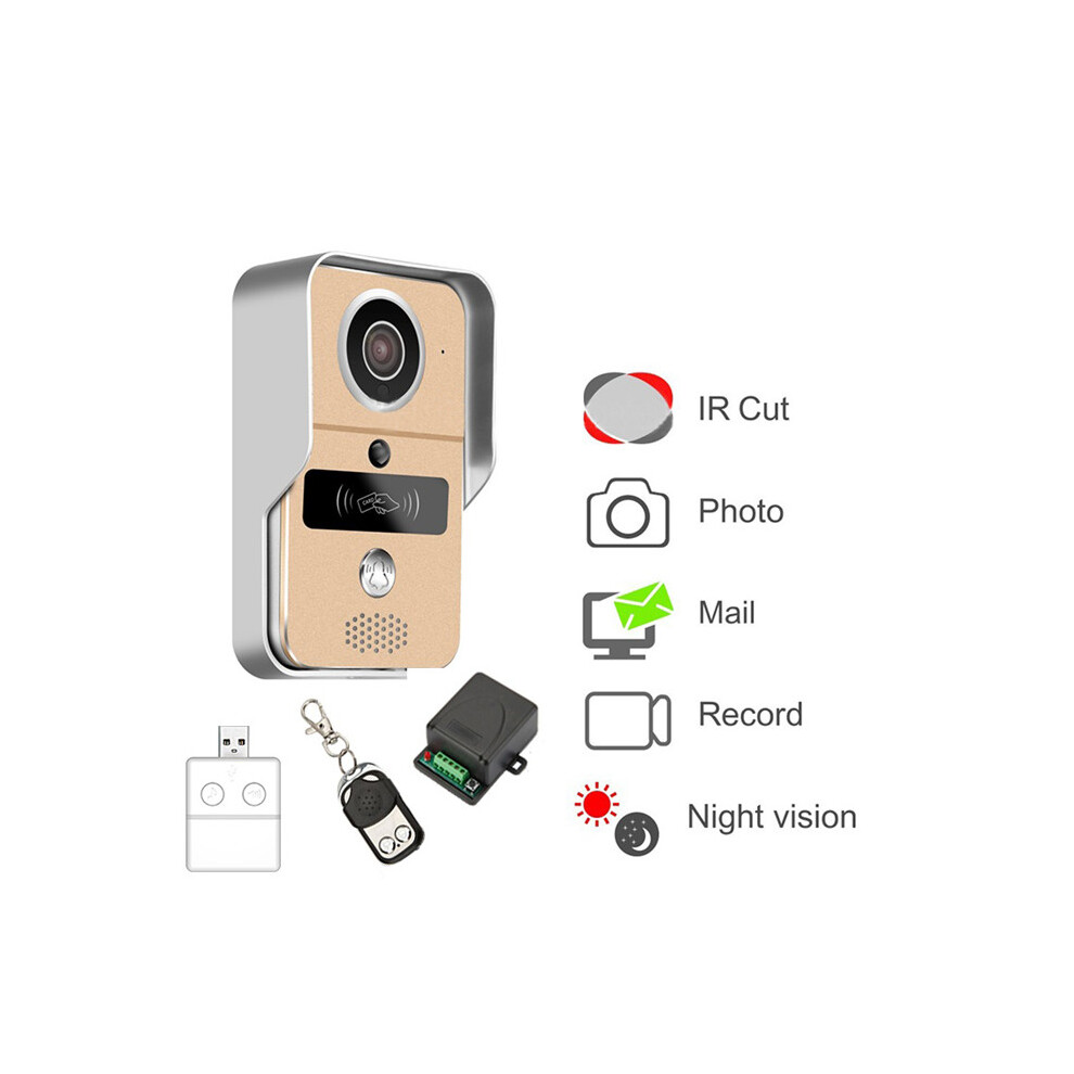 Konx 720P Smart Home Wifi Video Door Phone Intercom Doorbell With Rftd Card Peephole Camera 804037792835