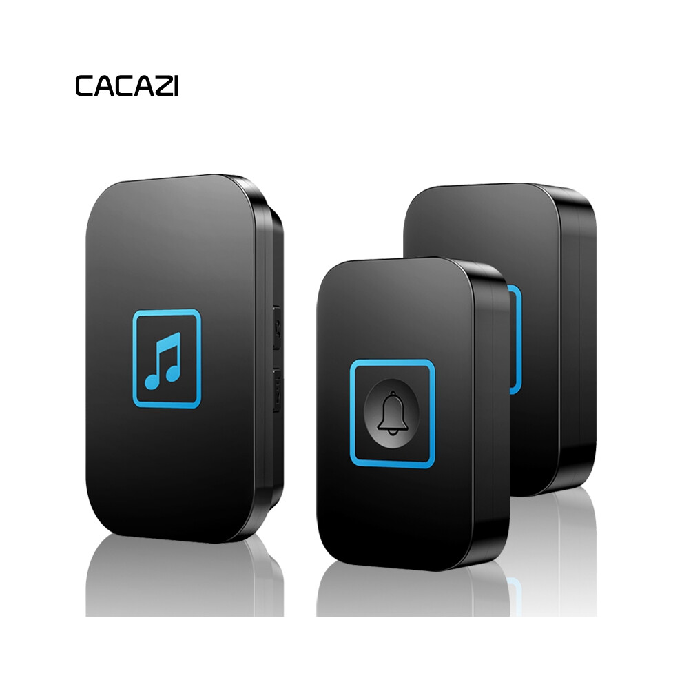 Cacazi Wireless Doorbell Waterproof 300M Remote Battery 2 Button 1 Receiver Intelligent Home Calling Bell 6900061831695