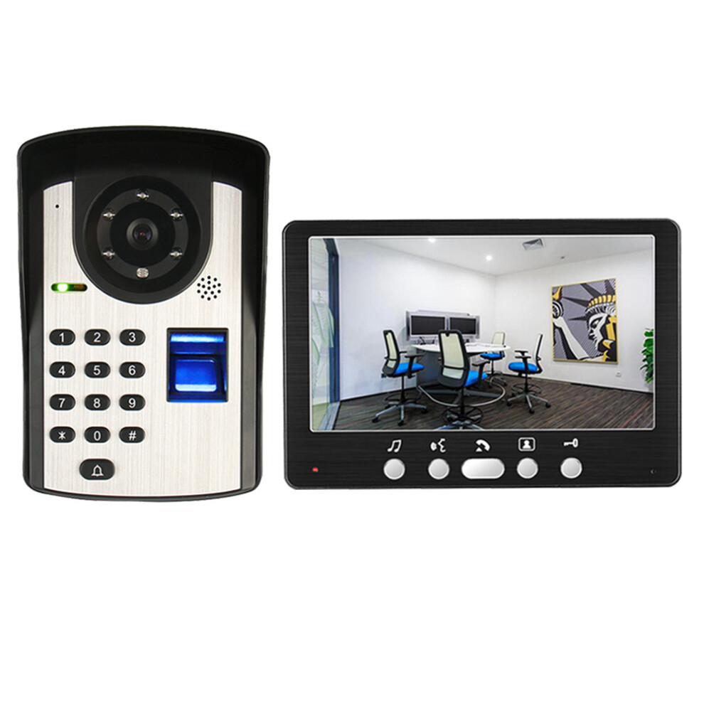 ENNIO 815FD11 7 inch TFT Color Video Door Phone Intercom Doorbell Keypad Home Security Camera Monitor Night Vision System