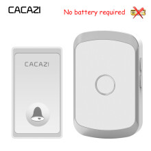 CACAZI FA20 Campanello Wireless Impermeabile Autonomo 200M di Distanza Luce LED Musica per Casa 36 Melodie