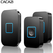 CACAZI A88 Campanello Wireless Impermeabile con Luce LED 300M Remoto 2 Pulsanti 1 Ricevitore Campanella