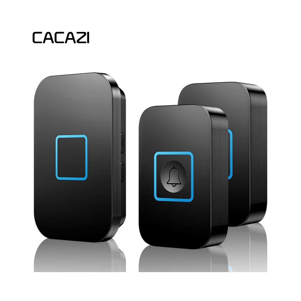 Cacazi A88 Wireless Waterproof Doorbell Led Light 300M Remote 2 Button 1 Receiver Calling Bell 6900061837550