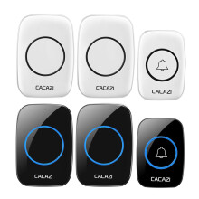 Campanello wireless per esterni impermeabile distanza 300 m 1 trasmettitore 2 ricevitori