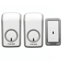 Campanello Wireless CACAZI AC 110-220V Ultra Lunga Distanza 350M Campanello Remoto 48 Melodie 6 Volumi