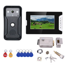 Ennio SY813QAIDEND11 7 inch Video Intercom Door Phone RFID System With HD Doorbell 1000TVL Camera with Home Stainless Steel Electronic Door Lock