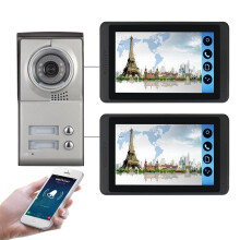 ENNIO 618MC12 Campanello Video WiFi Cablato Touch per Due Famiglie con Telecamera e Telefono per Chiamata Remota e Sblocco