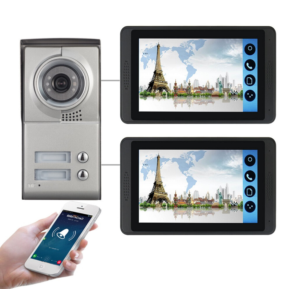 Ennio 618Mc12 Two Family 7Inch Wifi Wired Touch Video Doorbell Video Camera Phone Remote Call Unlock 6901250339800