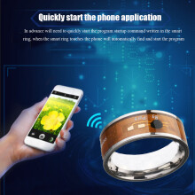 Anello Finger Ring Multifunzionale Intelligente in Titanio steel con Tag NFC NTAG213 Rose Gold Anelli Digitali Smart per Uomini e Donne