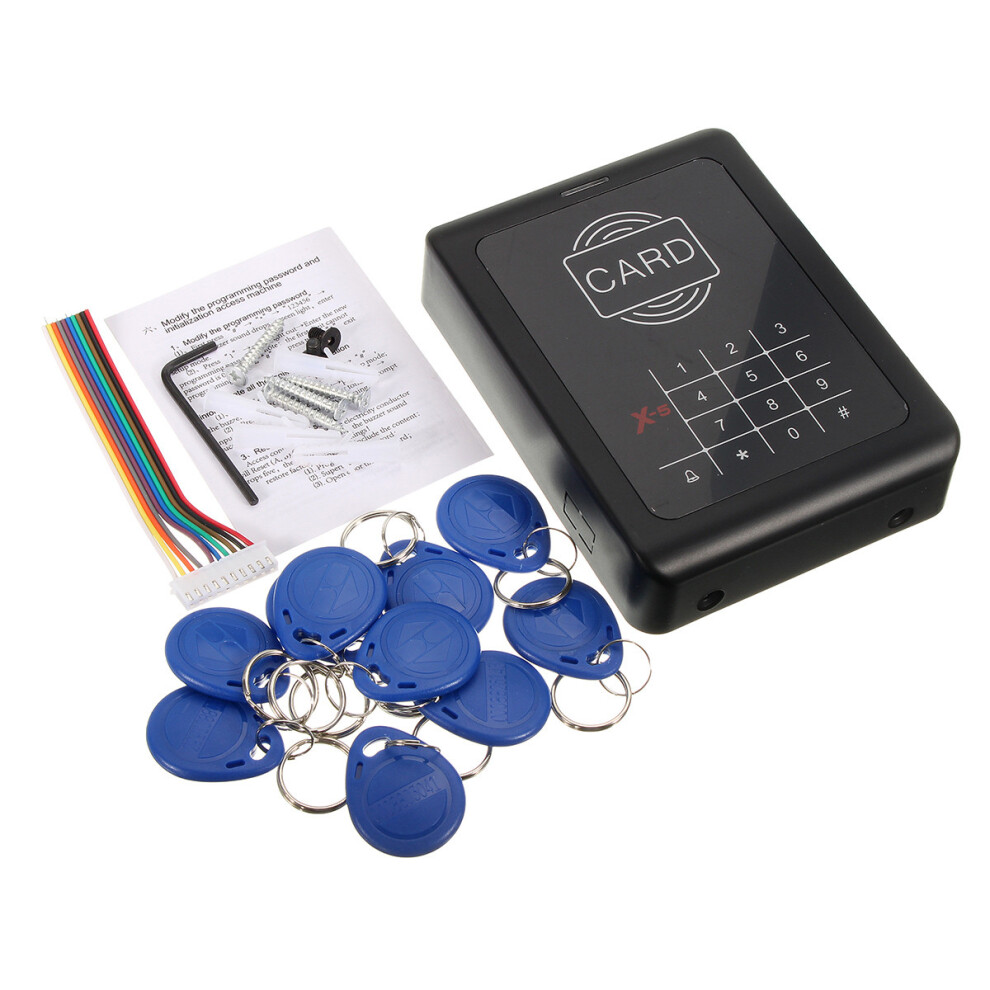 X5-Id Rfid Proximity Door Entry/Lock Access Home Security Control System With 10 Key Fobs 691891490218