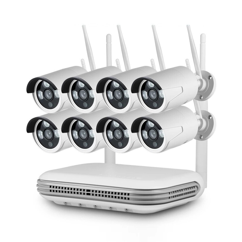 Kerui H.265 8Ch Wifi Wireless Mini Nvr 3Mp Security Camera System Outdoor Video Surveillance Kit Face Detect Recorder Cctv 6900958675906