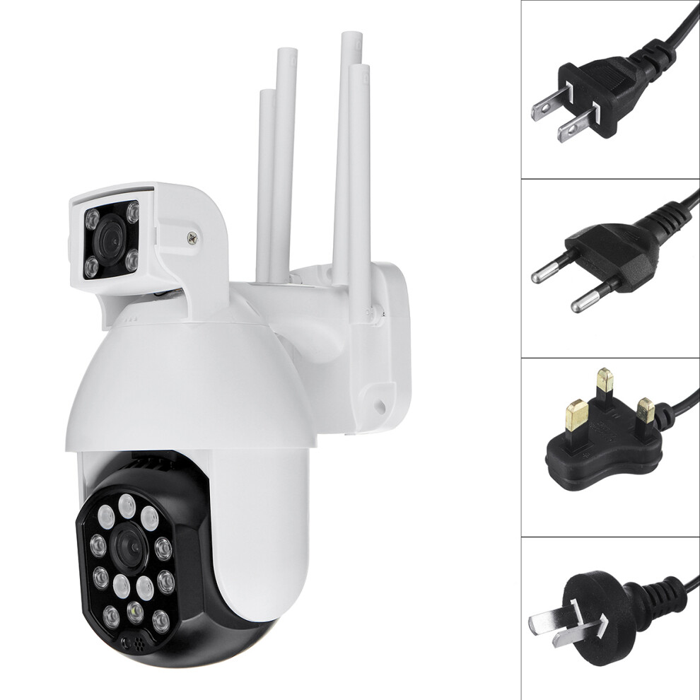 1080P Wireless Wifi Ip Camera Outdoor Dual Lens Cctv Ptz Home Security Ir Camera 811617113621