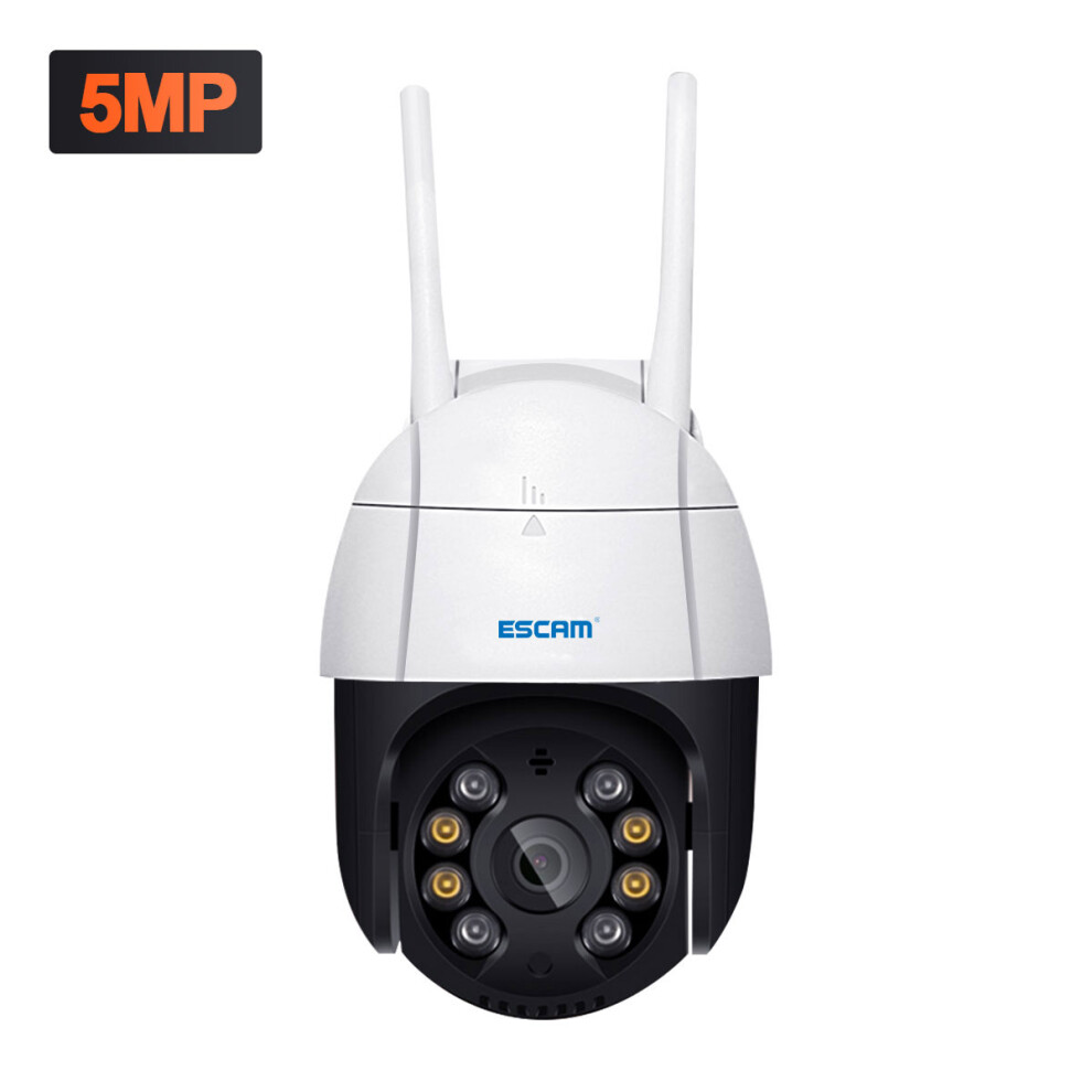 Escam Qf518 5Mp Pan/Tilt Ai Humanoid Detection Auto Tracking Cloud Storage Waterproof Wifi Ip Camera With Two Way Audio Night Vision 6906142064006