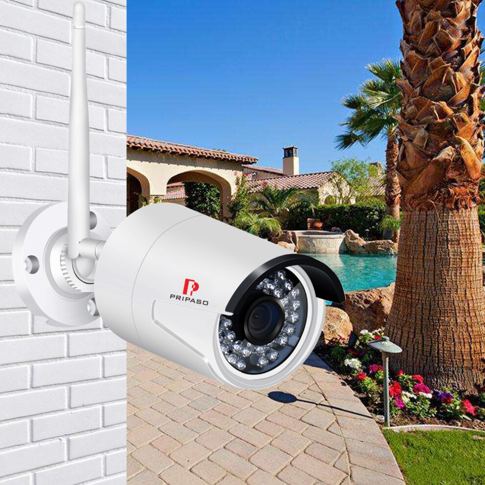Pripaso Wifi Camera Outdoor Wireless Bullet Camera 1080P Wifi Surveillance Camara Night Vision Remote Monitoring Cctv Camera 6900070111733