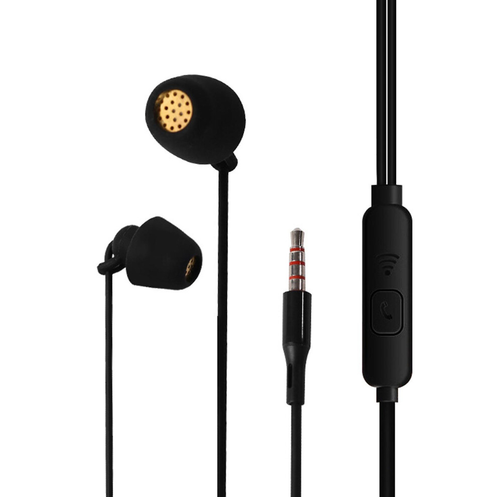 (, 1) Wired Earphone High Fidelity Mega Bass 3.5Mm Stereo Sports In-Ear Earbud With Microphone For Calling Black 8795863683072