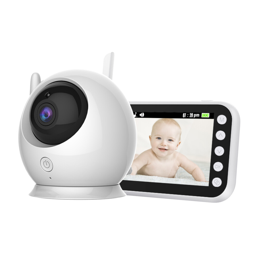 GUUDGO 2.4G Wifi Wireless Baby monitor Music Video Baby Monitor with Camera Household Security Video Surveillance for Kids Care