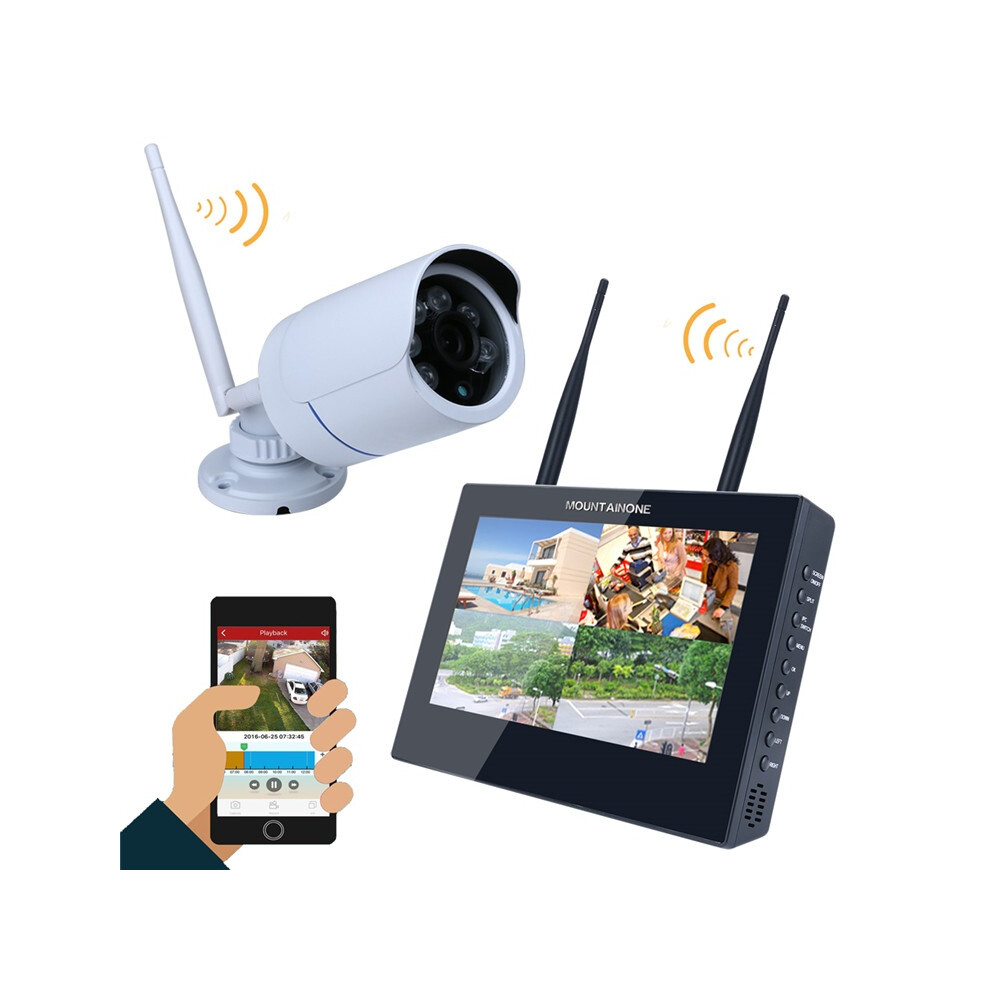 Ennio Sy1003fd11 10 Inch Tft 4Ch 960P Wireless Dvr Video Security System Waterproof Bullet Ip Camera 6939308201465