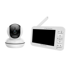 5 Zoll Fernbedienung Schwenkbarer kabelloser Baby-Monitor 720P Nachtsicht kabellose PTZ Baby-Kamera