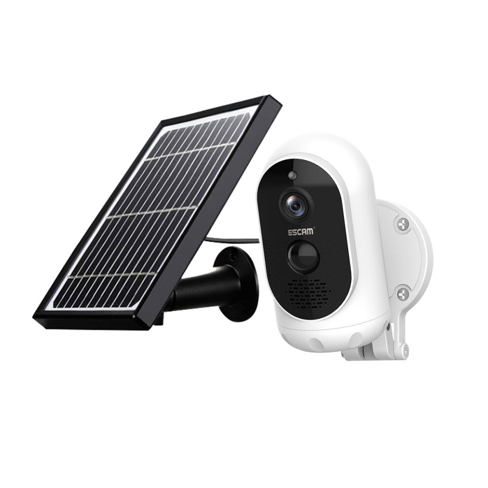 Escam G12 1080P Full Hd Outdoor Waterproof Camera H.264 Rechargeable Battery Solar Panel Night Vision Pir Alarm Wifi Camera 6906141633609