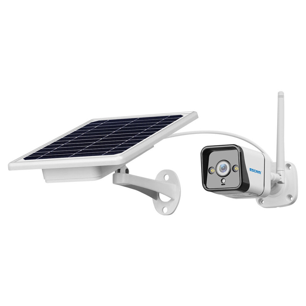Escam Qf320 1080P 4G Battery Pir Alarm Ip Camera With Solar Panel Full Color Night Vision Two Way Audio Ip66 6901249126213