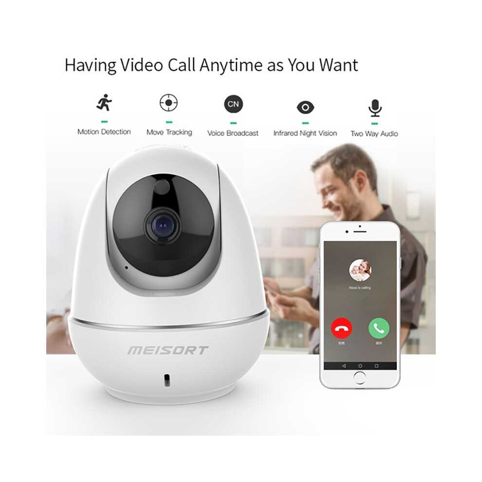 1080P Wireless Wifi Ip Camera Auto/Motion Tracking Cctv Hd Home Security Ir Camera 8030969509315