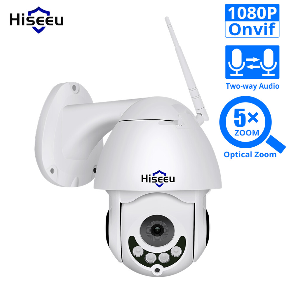 Hiseeu 1080P Wifi Ip Camera Ptz 5X Optical Zoom Speed Dome Onvif Cctv Outdoor Waterproof 2Mp Two Way Audio Camera 7445028372389