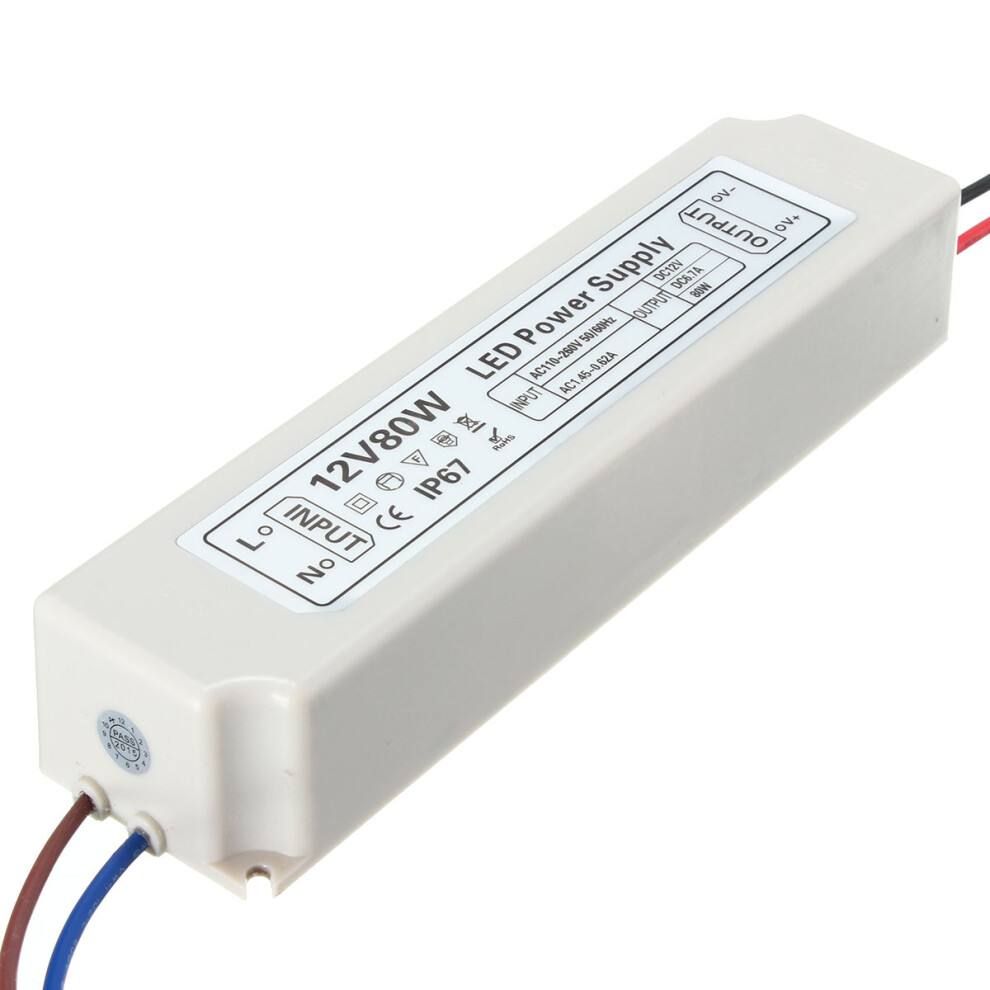 Ip67 80W Ac100-264V To Dc12v Switching Power Supply Driver Adapter 6901255744791