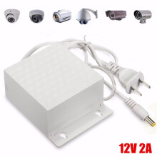 12V 2A Adattatore di Alimentazione DC AC Impermeabile per Esterni 5.5mmx2.5mm per Telecamera di Sicurezza CCTV Striscia LED