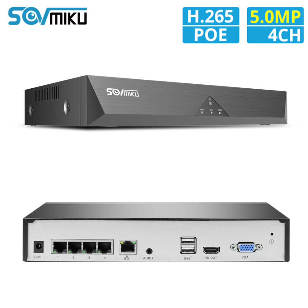 Sovmiku Sfnvr-P-4 H.265 4Ch 5Mp Poe Nvr Security Surveillance Cctv Nvr Onvif P2p System Network Video Recorder For Poe Ip Camera 6906140774181