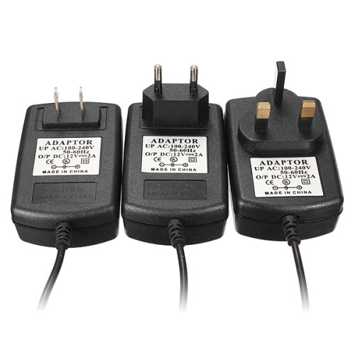 Alimentatore adattatore AC DC 12V 2A per telecamera di sicurezza CCTV 1