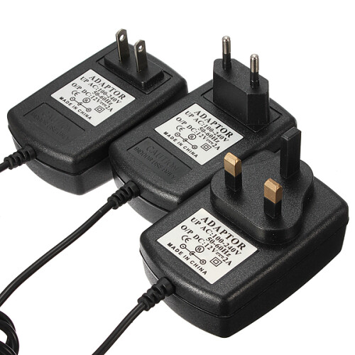 Alimentatore adattatore AC DC 12V 2A per telecamera di sicurezza CCTV 2