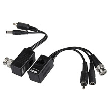 Transceiver Balun Audio Video CCTV con Alimentazione su cavo CAT5/5E/6