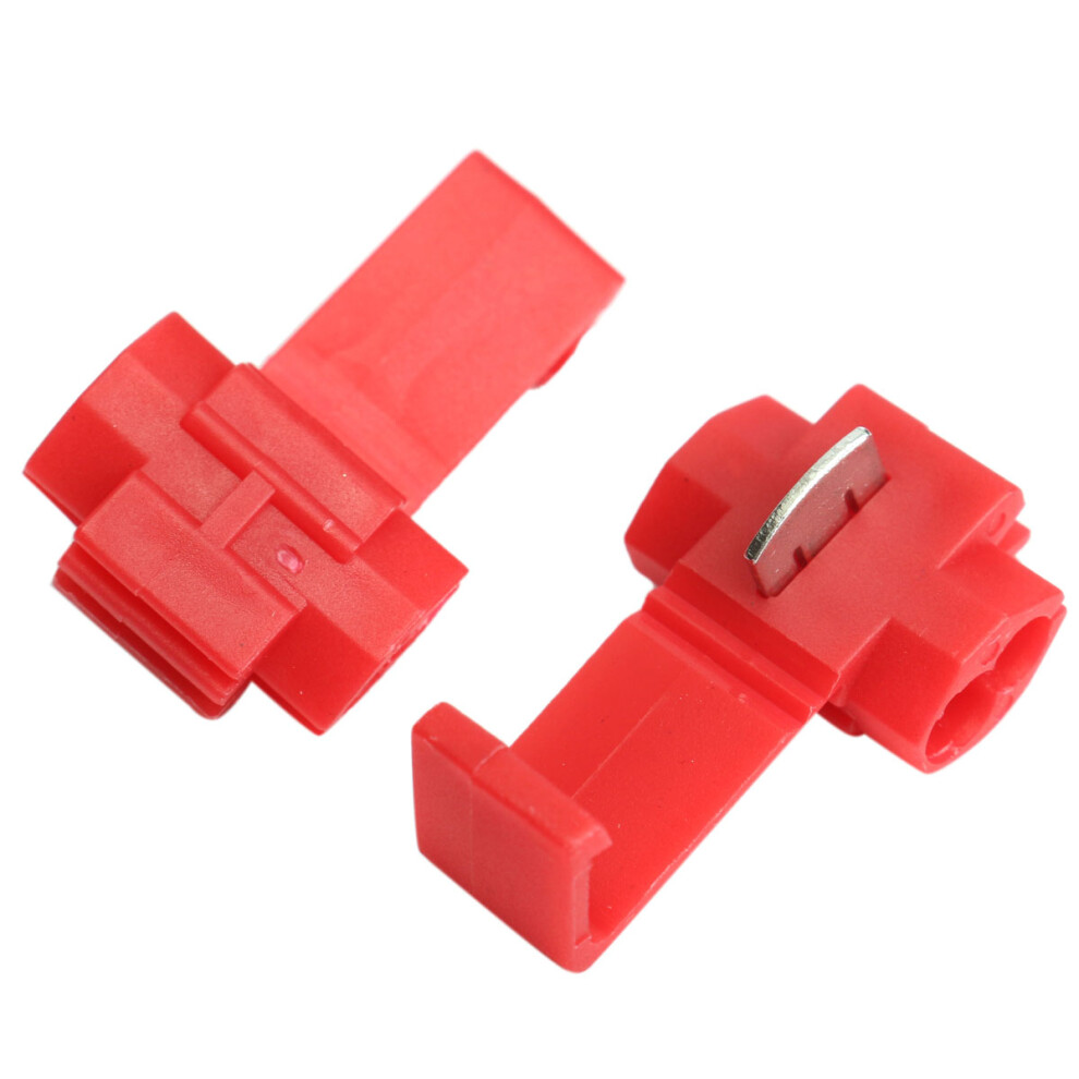 50Pcs Lock Wire Electrical Cable Connector Quick Splice Terminals Crimp For Car 627662514708
