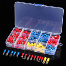 Excellway EC08 280 pezzi Assortimento di Terminali a Forcella Anello Spina Crimp Connettore Cavi Kit