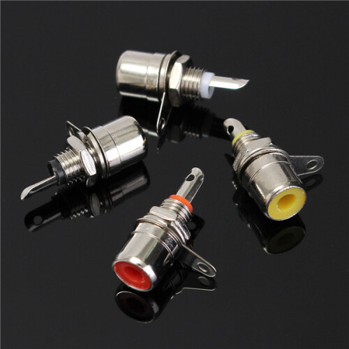 4PCS RCA Terminals Audio Chassis Paneelmontage Socket Connector 1