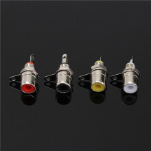 4PCS RCA Terminals Audio Chassis Paneelmontage Socket Connector