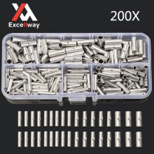 Excellway TC20 200Pezzi Connettore a Giunto in Rame 22-10AWG Kit di Terminali Crimpati Stagnati