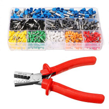 Excellway EC02 800Pcs Connettore di Filo Isolato Terminale Pin Estremità del Cavo con Pinza Crimpatrice